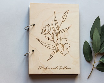 Simple Guestbook, Photo Guestbook, Minimal Guestbook, Wedding Guest Book, Custom Guestbook, Wooden Guestbook, Simple Guestbook