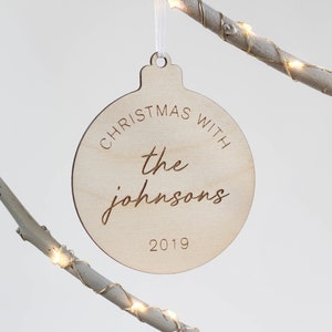 Personalised Ornament, Family Christmas Bauble, Newlywed First Christmas, Custom Ornament, Couple Ornament, Personalised Bauble,