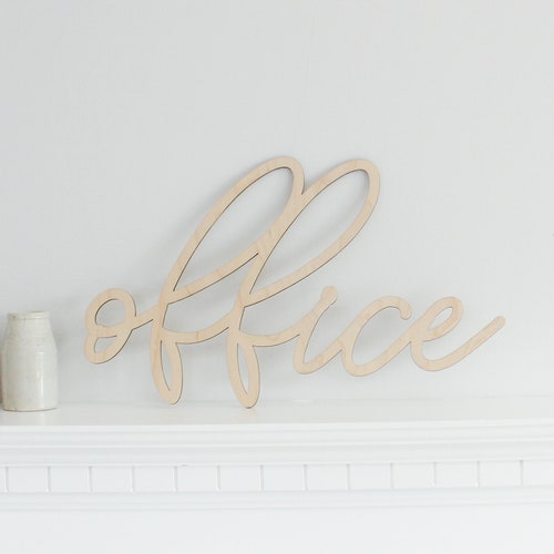 Wooden Office Sign Office Decor Office Wall Art Office Wall Etsy