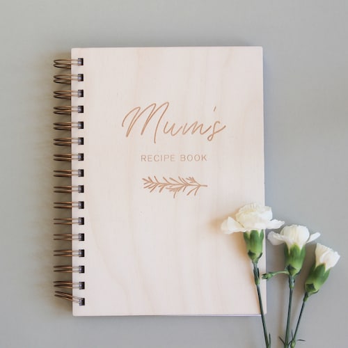 Blank Recipe Book Custom Made Engraved and Spiral Bound Etsy
