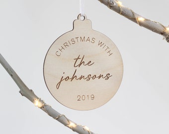 Personalised Ornament, Family Christmas Bauble, Newlywed First Christmas, Custom Ornament, Couple Ornament, Personalised Bauble,
