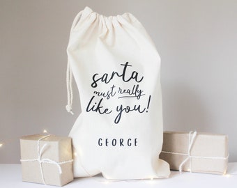 Personalised Santa Sack, Custom Santa Sack, Christmas Eve Bag, Christmas Eve Box, Christmas Stocking, Personalised Stocking, Christmas Sack