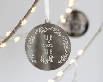 Silver Bauble, Rustic Xmas Decor, Xmas Bauble, Gifts for Her, Xmas Quote Gift, Xmas Gift, Gifts for Mom, Xmas Gifts, Xmas Wreath, Bauble