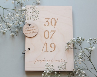 Modern Guestbook, Photo Guestbook, Minimal Guestbook, Wedding Guest Book, Custom Guestbook, Wooden Guestbook, Simple Guestbook