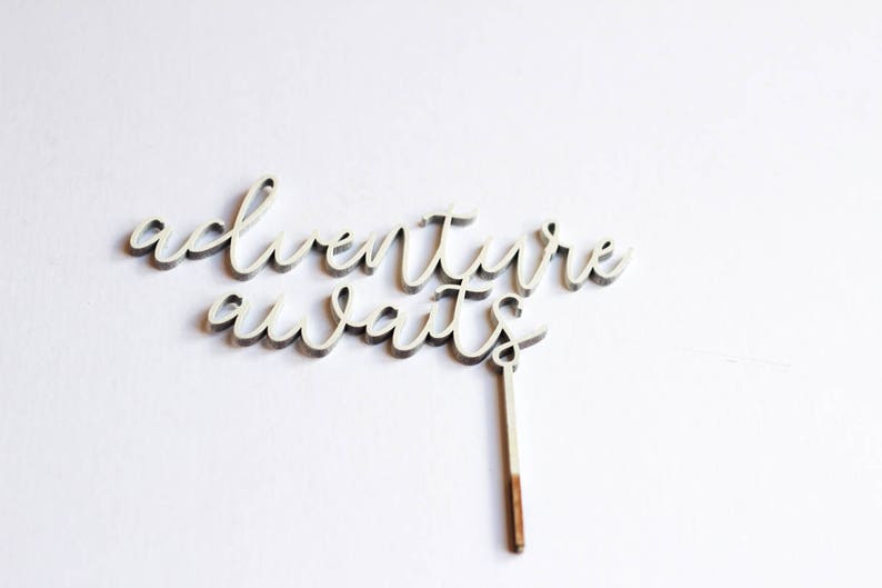 Adventure Awaits Baby Shower Cake Topper in White Baby Etsy UK