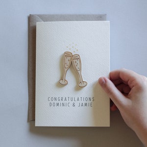 Personalised Engagement Card Celebration Card Wooden Card image 7