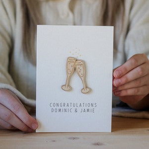 Personalised Engagement Card Celebration Card Wooden Card image 6