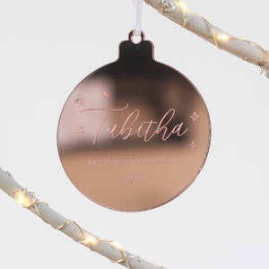 Baby's First Christmas, First Christmas 2019, Personalised Gifts, New Baby Ornament, Gifts for New Mom, Custom Bauble, Custom Ornament image 4