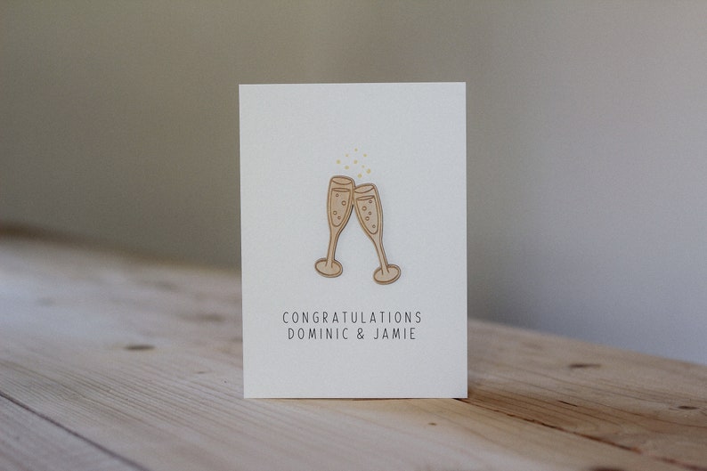 Personalised Engagement Card Celebration Card Wooden Card image 4