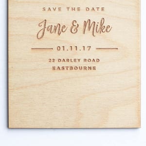 Wooden Save The Date Card, Save The Date Wood, Simple Save The Date, Rustic Save The Date, Modern Save The Date, Save The Date Cards image 7