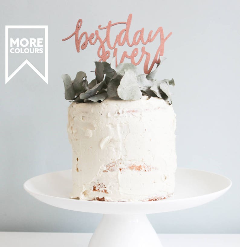 Best Day Ever Cake Topper Wedding Cake Toppers Wooden Cake Etsy