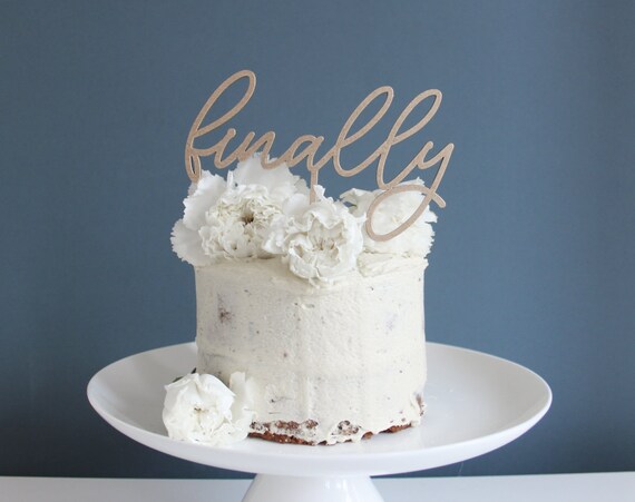Topper Gateau De Mariage Topper Gateau Simple Enfin Topper Etsy