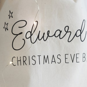 Christmas Eve Bag, Custom Santa Sack, Christmas Eve Gift, Christmas Eve Box, Christmas Stocking, Personalised Stocking, Christmas Sack image 8