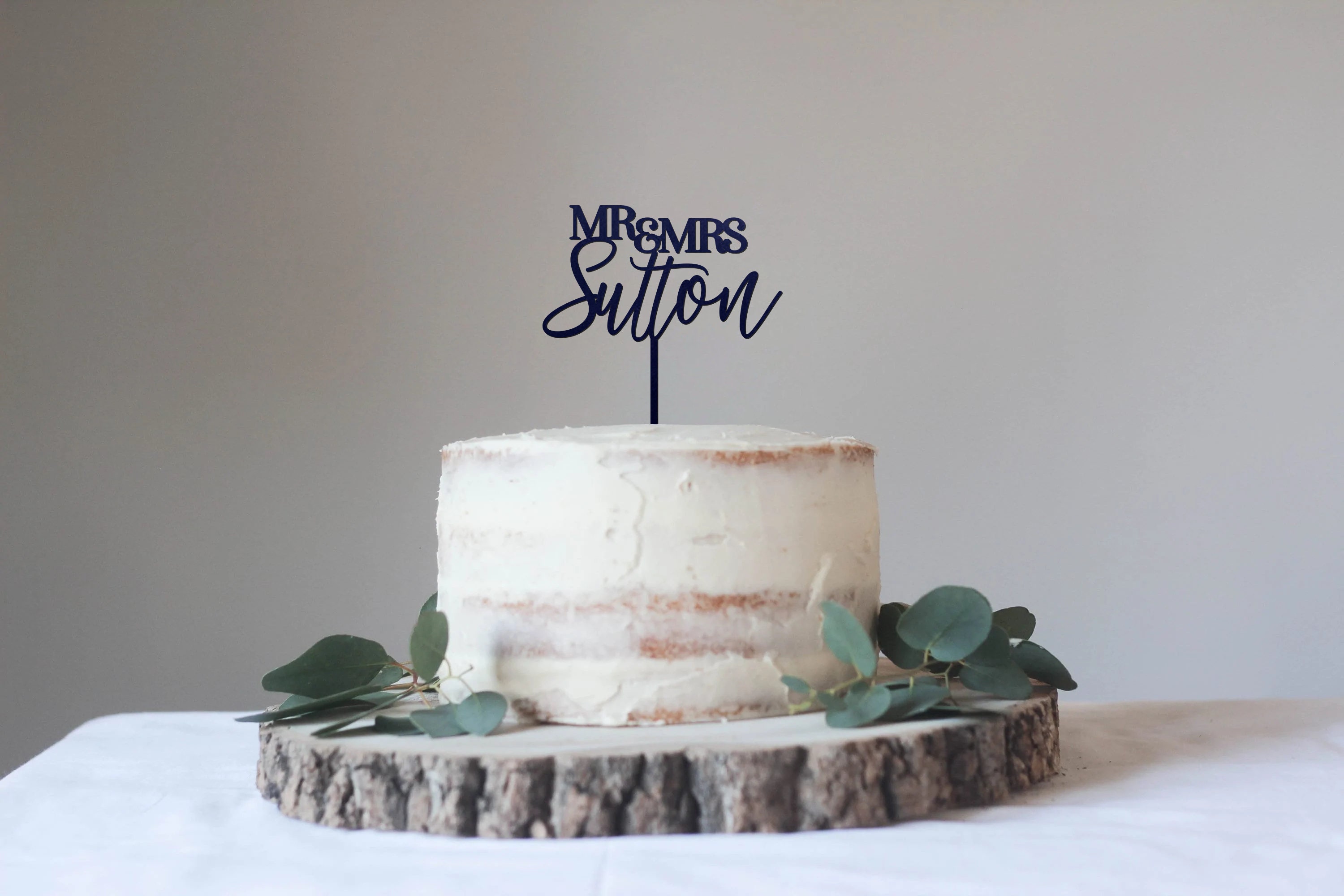 Decoración Para Tartas Con Diseño De Mr And Mrs