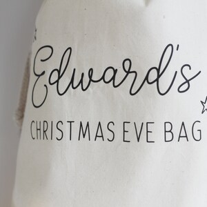 Christmas Eve Bag, Custom Santa Sack, Christmas Eve Gift, Christmas Eve Box, Christmas Stocking, Personalised Stocking, Christmas Sack image 7