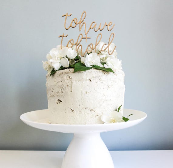 Gold To Have To Hold Wedding Cake Topper Golden Cake Etsy