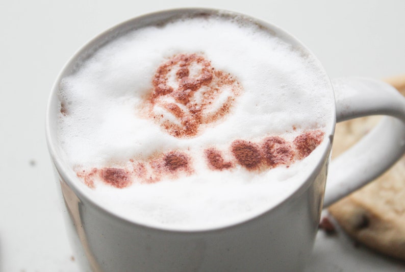 Custom Coffee Stencil For Business, Coffee Shop Stencil, Coffee Lover Gifts, Bakery Coffee Stencil, Coffee Stencil With Logo image 7