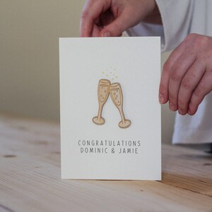 Personalised Engagement Card Celebration Card Wooden Card image 3