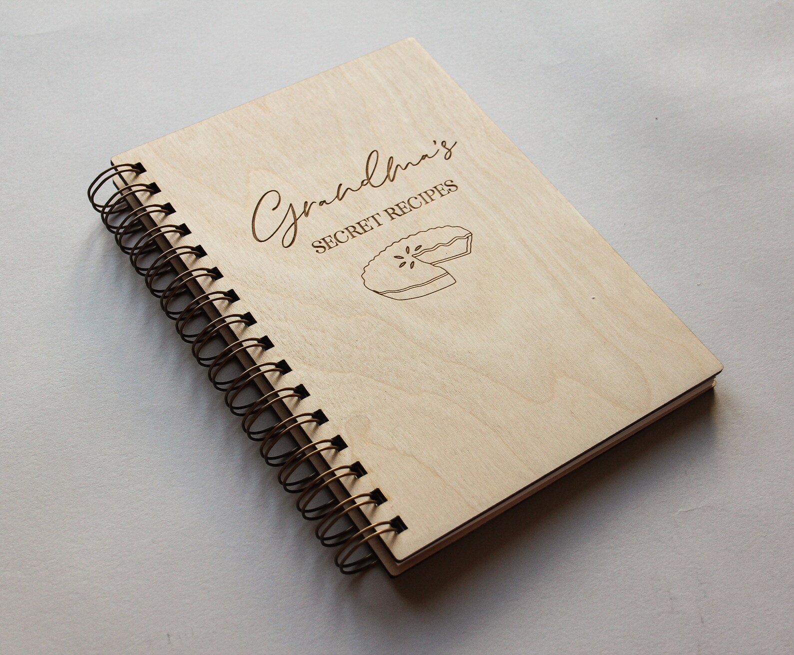 Blank Recipe Book Custom Made Engraved and Spiral Bound Gift Etsy