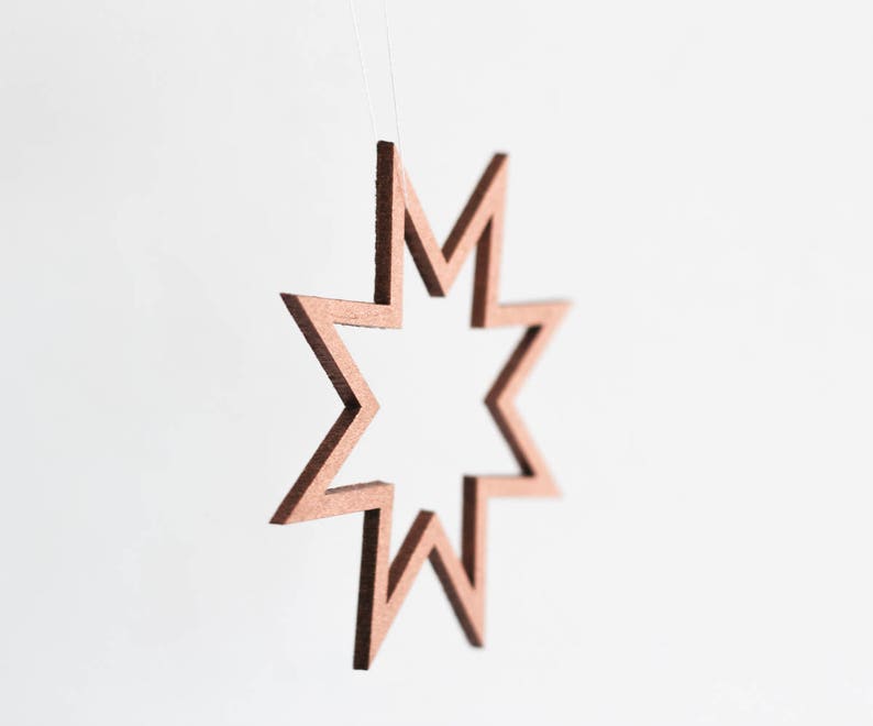 Minimal Christmas Scandi Christmas Xmas Tree Ornament, Christmas Tree Ornament Rustic Tree Ornament