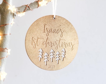 Onze eerste kerst, kerstbabyornament, babykerstversieringen, mijn eerste kerst, aangepast ornament, kerstornament, eerste kerst, cadeau