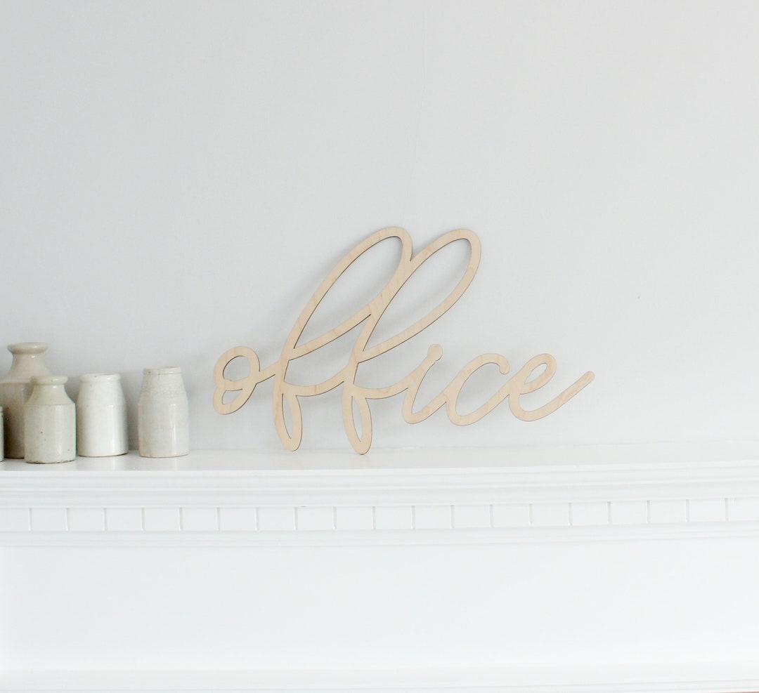 Wooden Office Sign Office Decor Office Wall Art Office Wall Decor