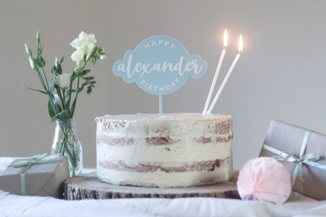 Custom Birthday Cake Topper Vinyl Personalised Cake Topper Etsy UK