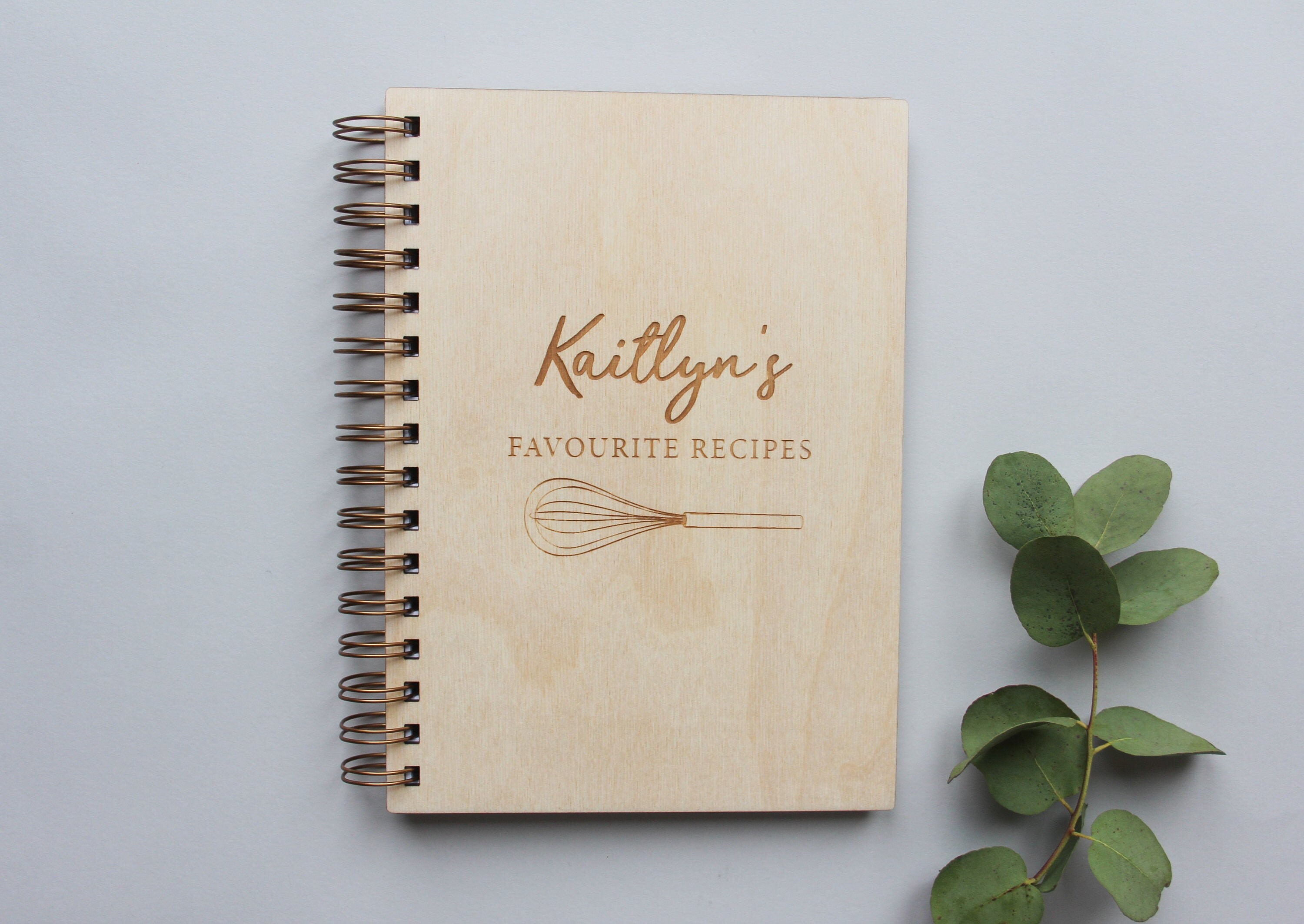 Blank Recipe Book Custom Made Engraved and Spiral Bound Gift Etsy UK