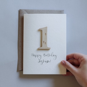 Personalised Number Birthday Card Celebration Card Wooden Card image 7