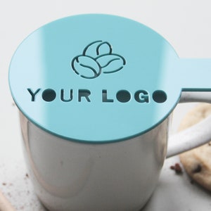 Custom Logo Coffee Stencil: Bakery & Business Decor