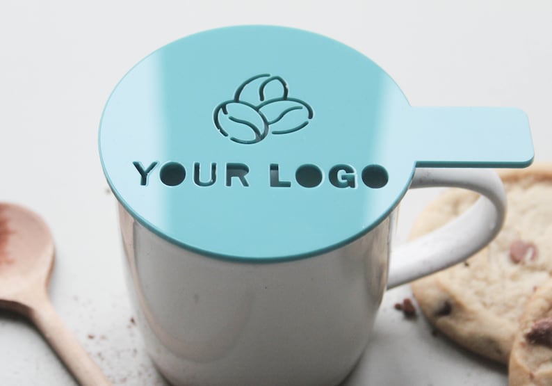 Custom Coffee Stencil For Business, Coffee Shop Stencil, Coffee Lover Gifts, Bakery Coffee Stencil, Coffee Stencil With Logo zdjęcie 4