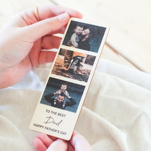 Photo Strip with Magnet, Photo Magnet Custom, Personalised Photo Magnets, Photo Gifts, Photo Prints, Photo Printed on Wood image 3