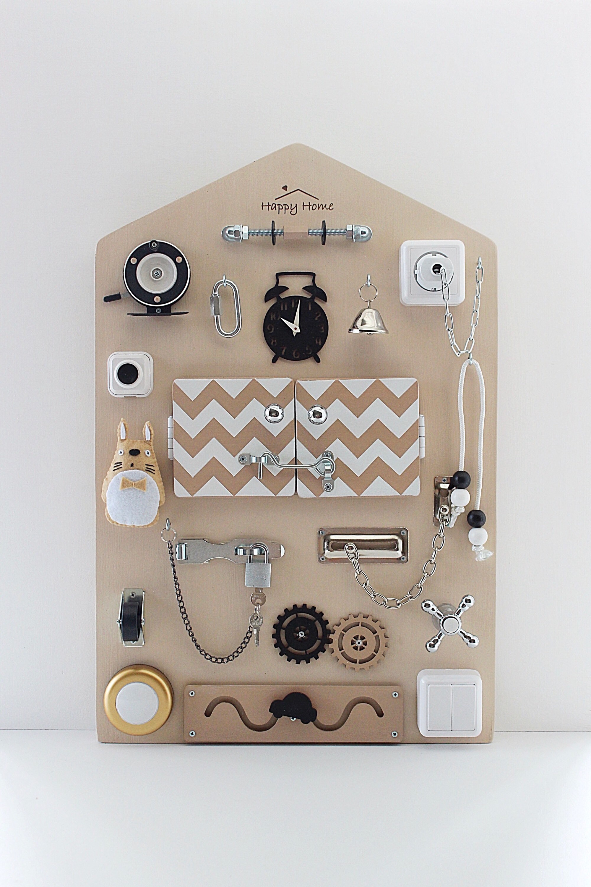 Wooden Busy Board for 1 Year Old Montessori Toddler Baby Etsy