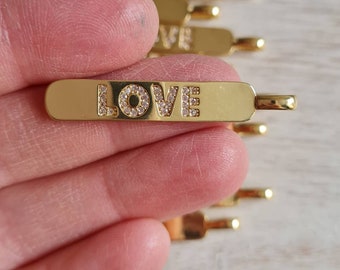 Love Pendant 16k Gold Plated Czs Jewellery Findings Charms - Bohoseason
