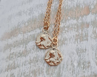 18k Gold Plated Coin Pendant and Cable Chain Necklace 15" - BOHOSEASON