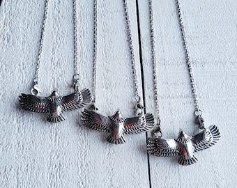 Eagle Pendant Necklace 60cm Chain Stainless Steel Non Tarnish - BOHOSEASON