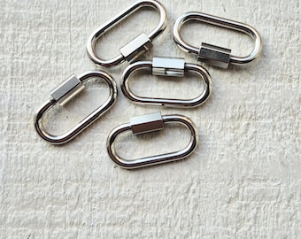 Carabiner Screw Clasp Stainless Steel 21mm - Bohoseason
