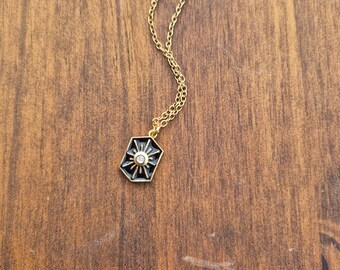 Black 18k Gold Plated Pendant Necklace Chain - BOHOSEASON