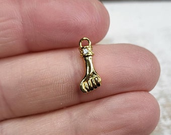 Small Figa Hand Pendant Charm Czs 14.5mm   - BOHOSEASON