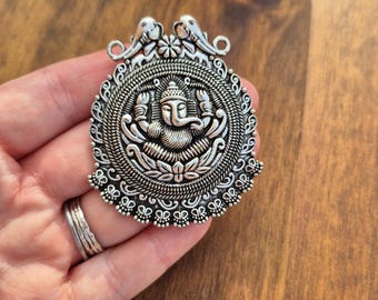 Tibetan Style Silver Large Boho Pendant - BOHOSEASON