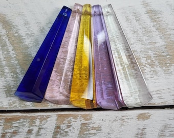 Chandelier Glass Pendant Hexagonal 63mm 5 colours to choose -BOHOSEASON