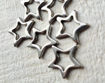 Star Connector Stainless Steel Silver Jewellery Findings Charms - Bohoseason