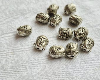 10 x Tibetan Silver Buddah Beads Jewellery Making Crafts Findings - BOHOSEASON