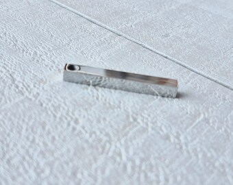 Rectangular Bar Pendant Stainless Steel Silver 39.5mm Jewellery Findings Charms - Bohoseason