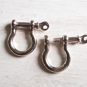 Silver D-Ring Anchor Shackle Stainless Steel Fastening Jewellery Findings Charms - Bohoseason