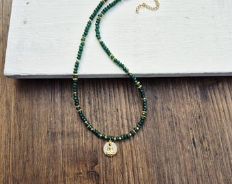 Green Gemstone Cz Buddah Pendant Necklace 18k Gold Plated Malaysian Jade- BOHOSEASON