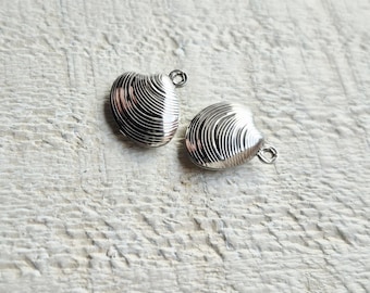 Stainless Steel Shell Charm Silver Jewellery Findings - Bohoseason
