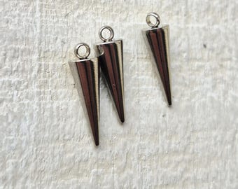 Spike Charm Stainless Steel Silver Jewellery Findings - Bohoseason