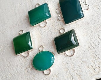 Green Onyx and Jade Connectors Bracelets Jewellery Making Findings - BOHOSEASON