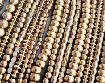Raw Brass Beads 16" Strand Various Sizes  Jewellery Making Crafts Findings - BOHOSEASON